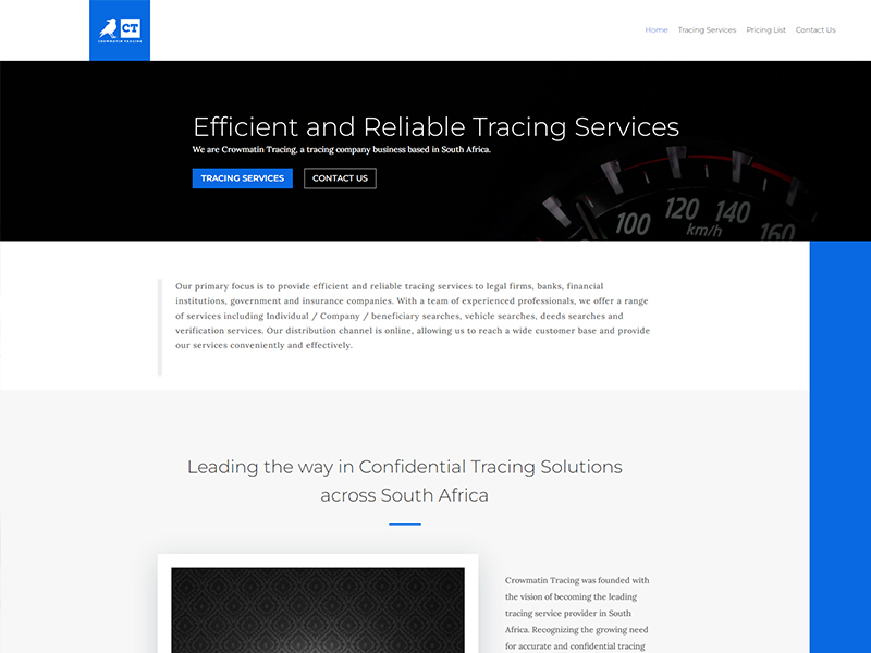 Websites with Hosting - CMS Tracing Website